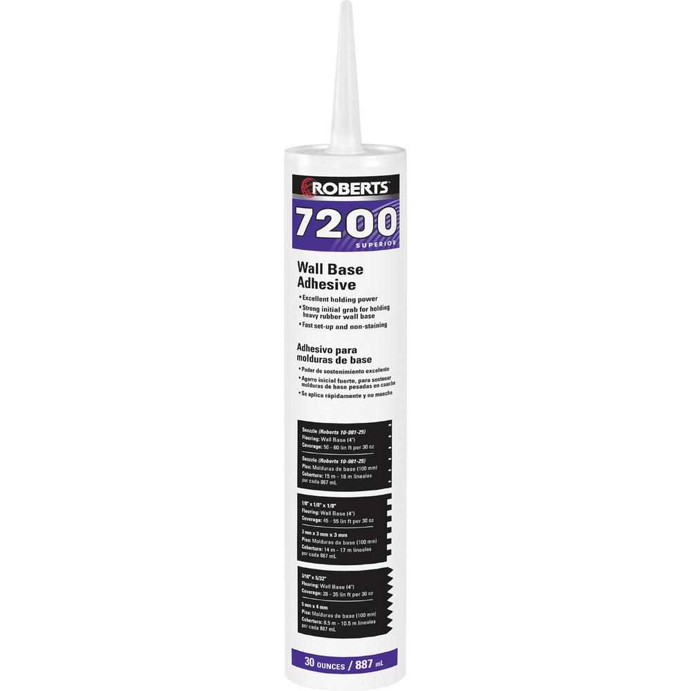 Roberts® 7200 Case (12) 30 fl oz Wall and Cove Base Adhesive in Cartridge Tube